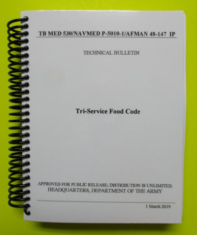 TB Med 530 Tri-Service Food Code - 2019 - Mini size